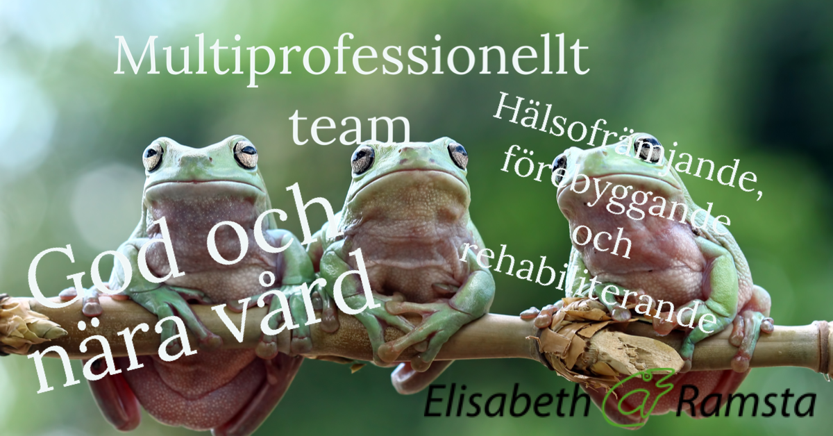 Multiprofessionellt team - nödvändigt för God och nära vård