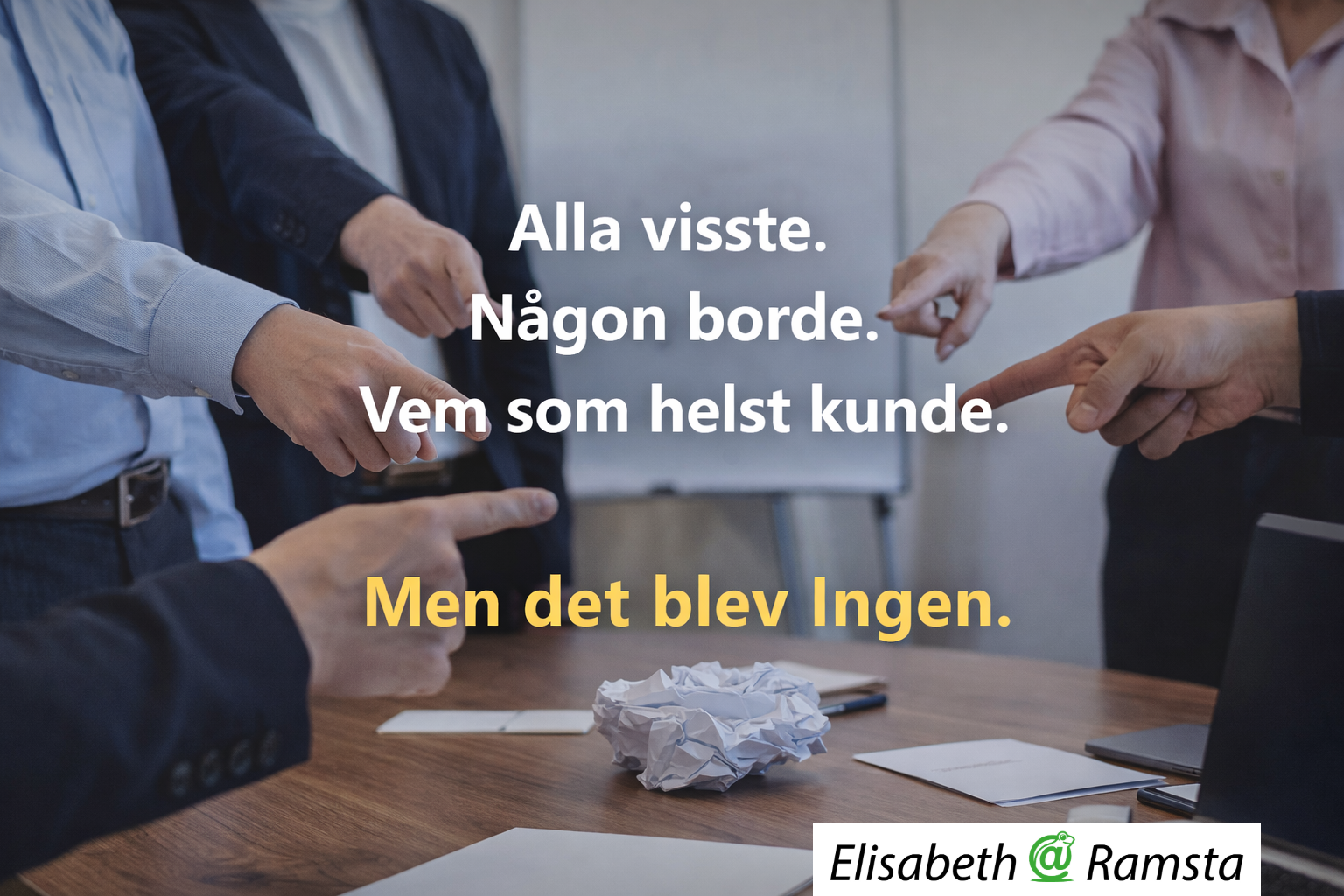 När alla vet-men ingen gör något
