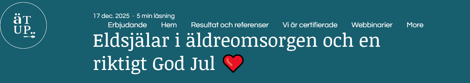 När matglädje få ta plats i äldreomsorgen